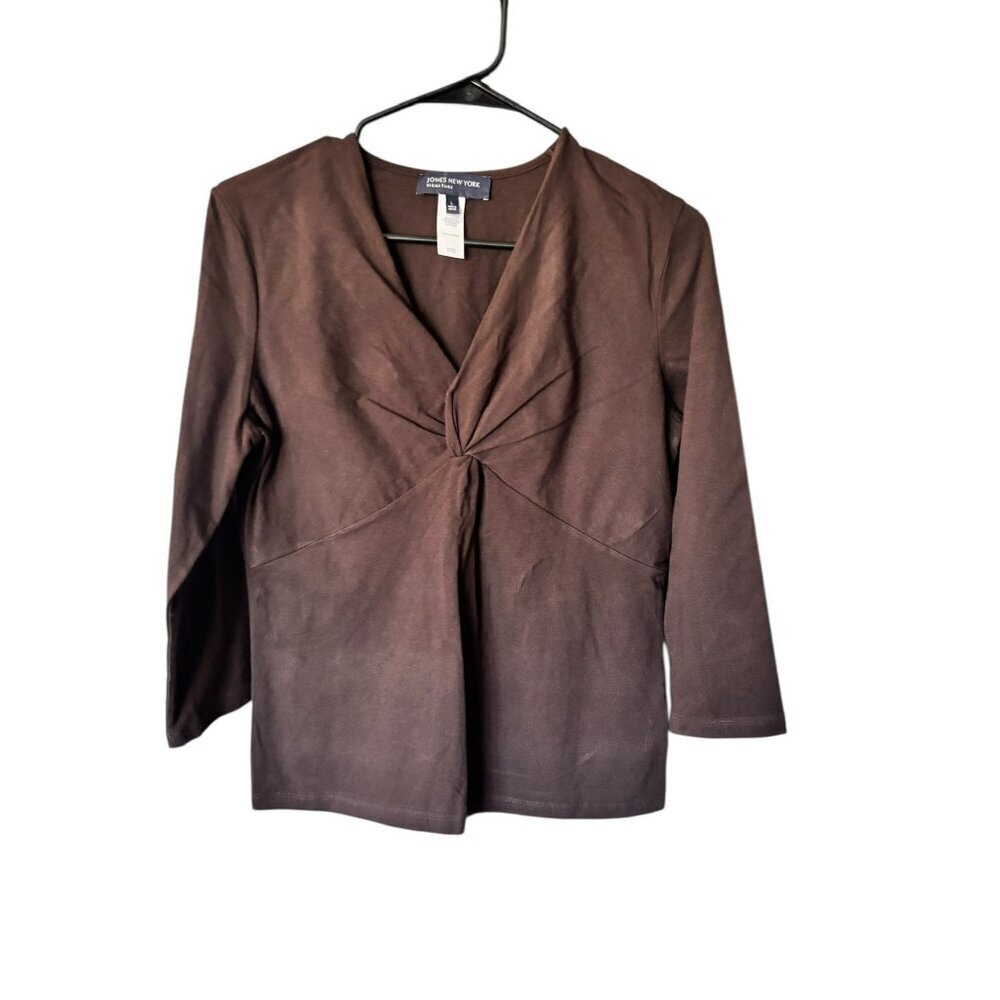 Jones New York Signature Women's Brown Top